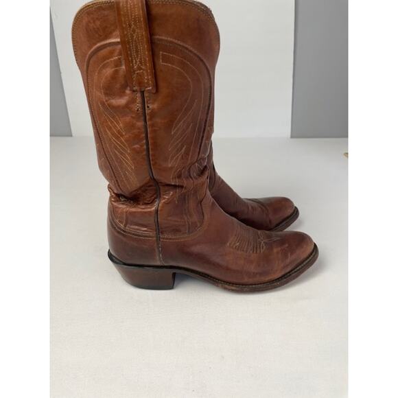 Lucchese Classics N1596 R4 Cowboy Boots Mens 9.5D Brown USA Western Leather main image 8